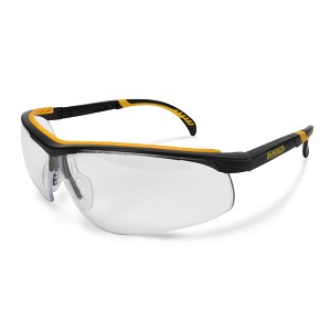 DEWALT Black Frame Safety Glasses with Adjustable Temples Clear Lens. MAIN 