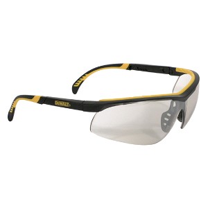 DEWALT Black Frame Safety Glasses with Adjustable Temples Indoor/Outdoor Lens. MAIN 
