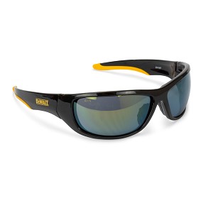 DEWALT Dominator Black Yellow Frame Safety Glasses Yellow Mirror Lens. MAIN 