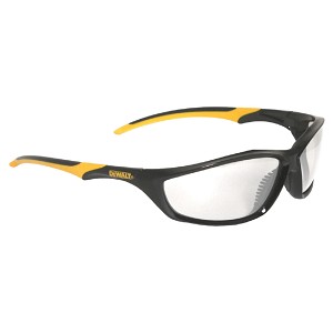 DEWALT Router Safety Glasses Black-Yellow Lightweght Frame Clear Lens. MAIN 