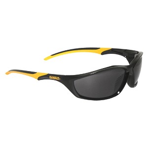 DEWALT Router Safety Glasses Black-Yellow Lightweght Frame Smoke Lens. MAIN 