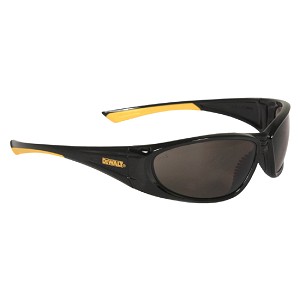DEWALT Gable Black-Yellow Wraparound Frame Safety Glasses Smoke Lens. MAIN 