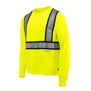 DeWALT DST921 FR Long Sleeve Shirt Class 2 Hi Viz Green 