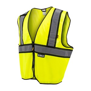 DeWALT DSV221 Economy Contrasting Trim Mesh Vest Class 2 Hi-Vis Green 