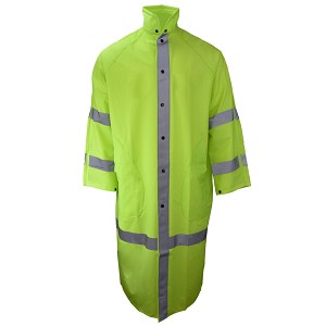 Neese 10187-31-1-HLI Economy Hi Vis Lime Water Proof Rain Coat with Reflective Tape 