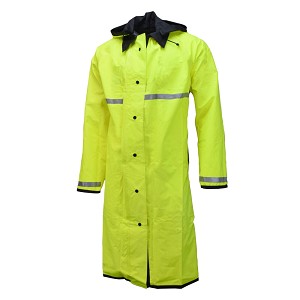 Neese UN011-33-1-LBK Reversible Hi-Vis Lime/Black Rain Coat with 3M Reflective Taping 
