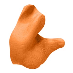 Radians Orange Custom Molded Earplugs With Poly Bag, 26 dB NRR 
