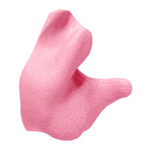 Radians Pink Custom Molded Earplugs With Poly Bag, 26 dB NRR 