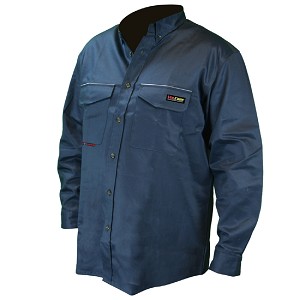 Radians FRS-001N FR Long Sleeve Button Shirt Navy 