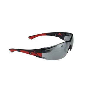 Radians Black Red Frame Safety Glasses Silver 