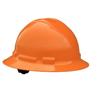 Radians Ratchet Full Brim Hard Hat 6 Point Orange 