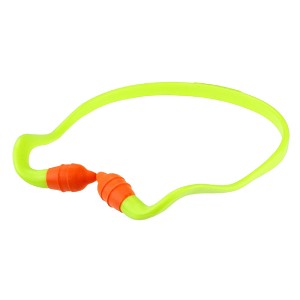 Radians Yellow Band Reusable Corded Earplugs 25 NRR One Pair Made in USA. MAIN 