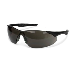 Radians Rock Black Frame Safety Glasses Smoke Anti-Fog 