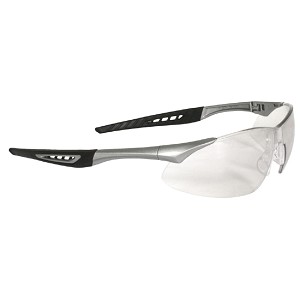 Radians Rock Silver Frame Safety Glasses Clear Anti-Fog. MAIN 