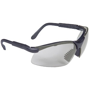 Radians Revelation Black Frame Safety Glasses with 4-Position Telescoping Temples Indoor/Outdoor. MAIN 