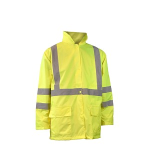 Radians RW10-3S1Y LightWeight Rain Jacket Oxford Class 3 Hi-Vis Green. MAIN 