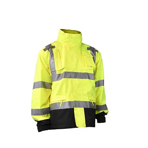 Radians RW32-3Z1Y Heavy Duty Rip Stop Waterproof Rain Jacket Oxford Class 3 Hi-Vis Green. MAIN 
