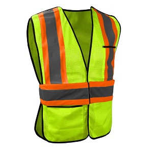Radians SV010X-1 Economy Break Away Vest X-Back - Hi Vis Green - Size M/2X 