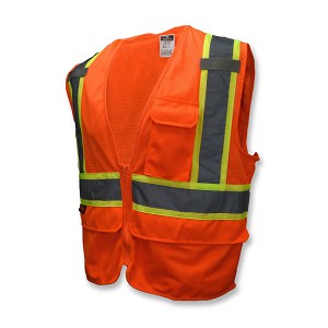 RADIANS SV272-2ZOM Multi-Purpose Surveyor Vest Class 2 Hi-Vis Orange 