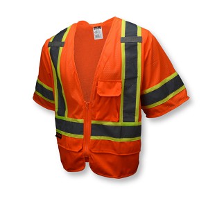 RADIANS SV272-3ZOM Multi-Purpose Surveyor Vest Class 3 Hi-Vis Orange 