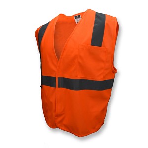 Radians SV2OS Economy Solid Safety Vest Class 2 Hi-Vis Orange 
