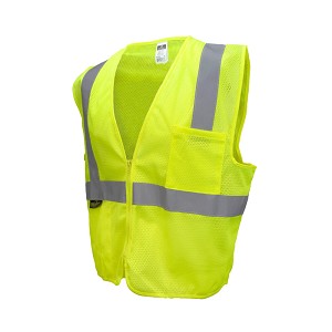 Radians SV2ZGM Economy Mesh Safety Vest with Zipper Class 2 Hi-Vis Green 