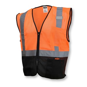 Radians SV3B-2ZOM Color-Blocked Economy Mesh Safety Vest - Hi-Vis Orange 