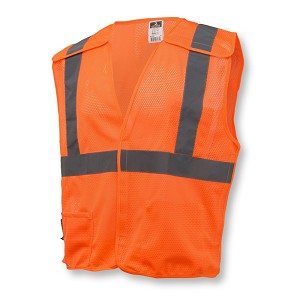 Radians SV4OM Economy Breakaway Mesh Safety Vest Class 2 Hi-Vis Orange 