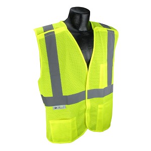 Radians SV4X-2VGM Economy Mesh Breakaway X-Back Safety Vest Class 2 Hi-Vis Green 