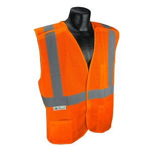 Radians SV4X-2VOM Economy Mesh Breakaway X-Back Vest Class 2 Hi-Vis Orange 