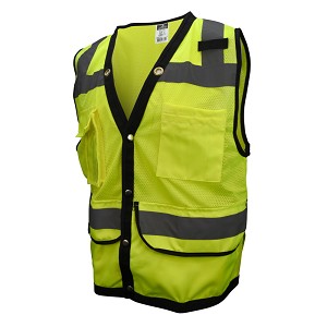 Radians SV59-2ZGD Heavy Duty Surveyor Safety Vest Class 2 Hi-Vis Green 