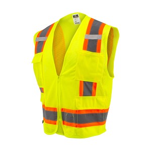 Radians SV6-2ZGM Two Tone Surveyor Class 2 Mesh Safety Vest Hi-Vis Green 