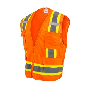 Radians SV6-2ZOM Two Tone Surveyor Class 2 Mesh Safety Vest Hi-Vis Orange 