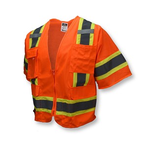 Radians SV63O Two Tone Surveyor Safety Vest Class 3 Hi-Vis Orange 