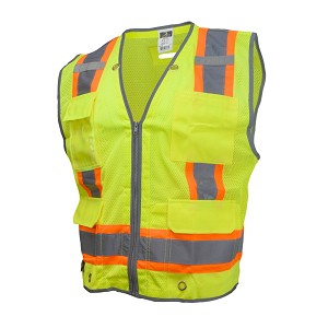 Radians SV6HG Heavy Duty Two-Tone Surveyor Vest Class 2 Hi-Vis Green 