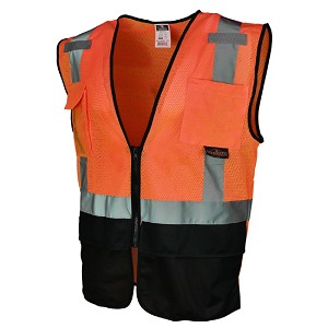 Radians SV7B-2ZOM Surveyor Class 2 Safety Vest Hi-Vis Orange 