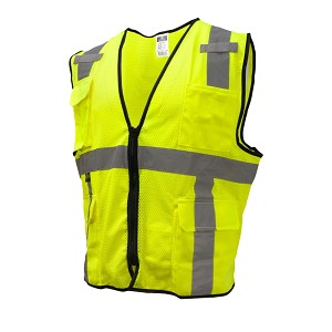 Radians SV7E-2ZGM Economy Surveyor Class 2 Safety Vest Hi-Vis Green 