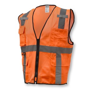 Radians SV7E-2ZOM Economy Surveyor Class 2 Safety Vest Hi-Vis Orange 