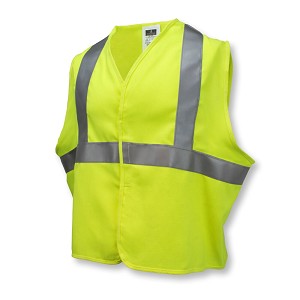 Radians SV92-M2VGSFR Basic Modacrylic FR Class 2 Solid Safety Vest - Hi-Vis Green 
