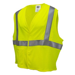 Radians SV97-M2VGMFR Premium Modacrylic FR Class 2 Mesh Safety Vest - Hi-Vis Green 