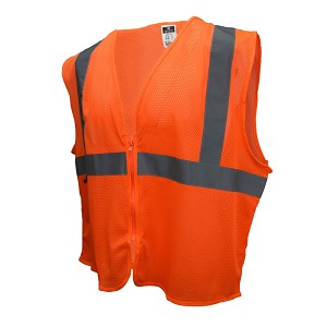 Radians SVE1-2ZOM Economy Class 2 Hi-Vis Orange Safety Vest 