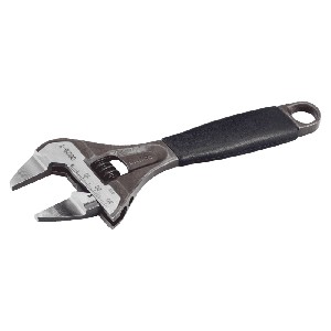 Bahco Wide Opening Thin Jaw Adjustable Wrench, Rubber Handle 6" Main 