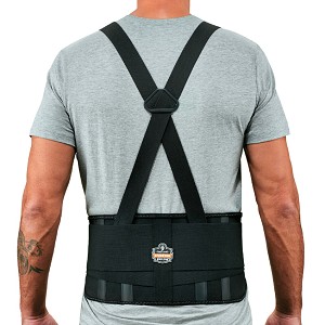 Ergodyne ProFlex 1625 Elastic Back Support Brace, Contoured - Black MAIN 