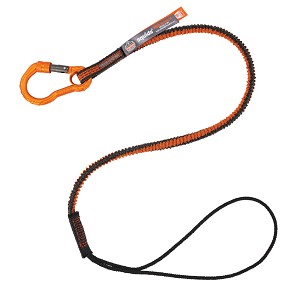 Ergodyne Squids 3104F(x) Standard Orange and Gray Tool Lanyard - Carabiner Choke Loop - 10lbs 19804 MAIN 
