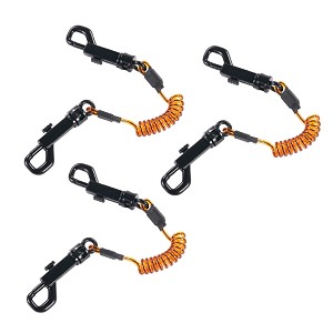 Ergodyne 3152Squids Coil Lanyard Dual Swivel Hooks 3-Pack MAIN 