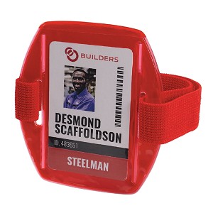 Ergodyne Squids 3386 Single Red Arm Band ID Badge Holder 19955 MAIN 