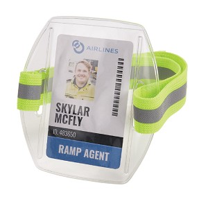 Ergodyne Squids 3386 Single Hi-Vis Lime Arm Band ID Badge Holder 19973 MAIN 