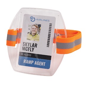 Ergodyne Squids 3386 Single Hi-Vis Orange Arm Band ID Badge Holder 19951 MAIN 