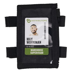 Ergodyne Squids 3387 Black Dual Band ID Holder with Zipper MAIN 