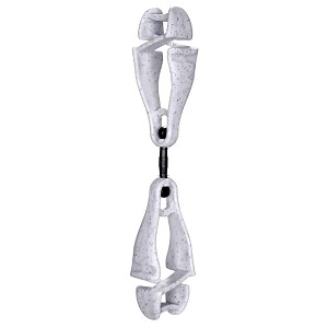 Ergodyne Squids 3420 Single Granite Swivel Glove Clip Holder with Dual Clips 19415 MAIN 